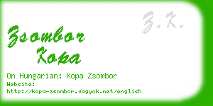 zsombor kopa business card